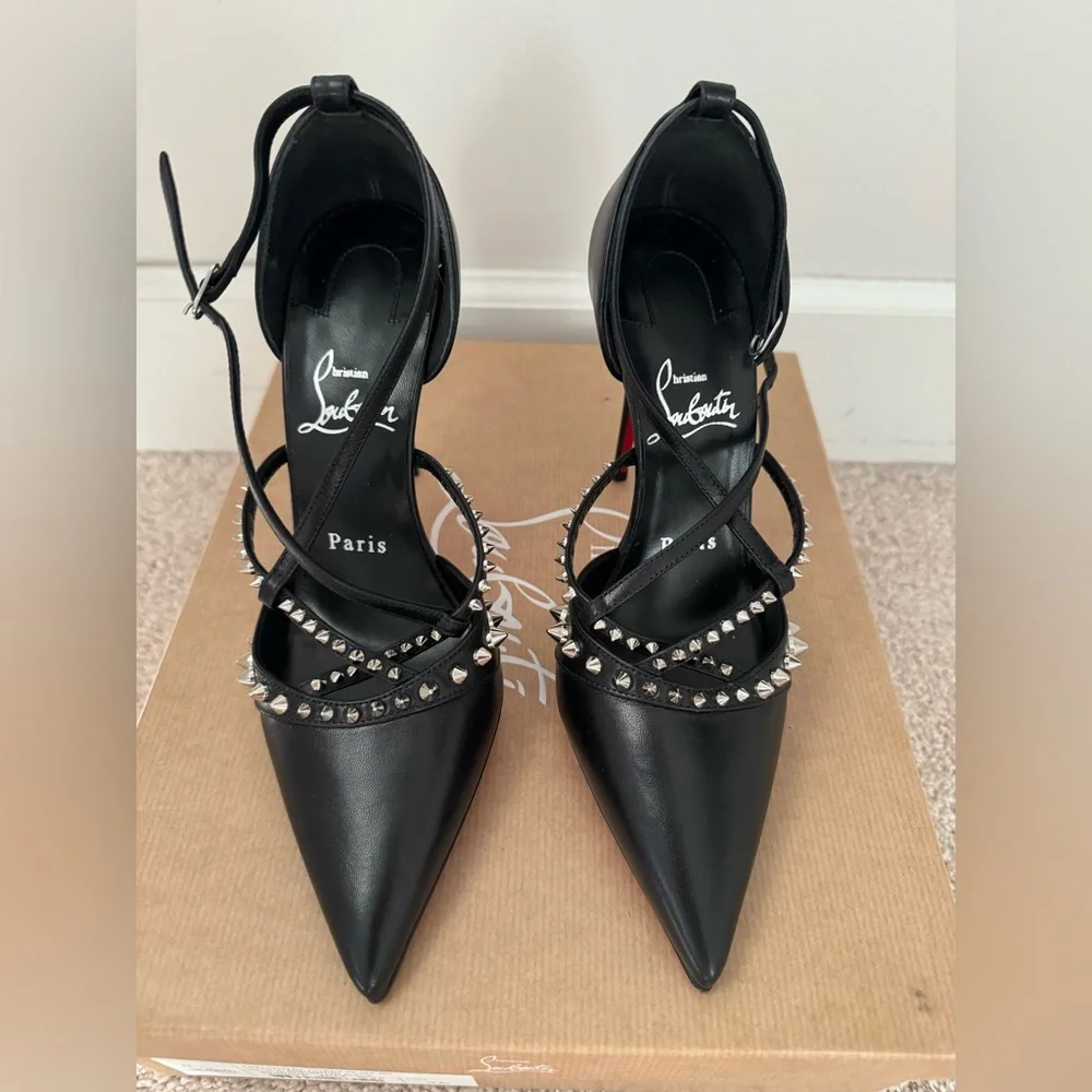 Christian Louboutin Tatooshka Spikes 100 Leather Pump - Picture 3 of 7
